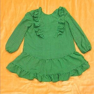 Topshop Green Checkered Mini Dress